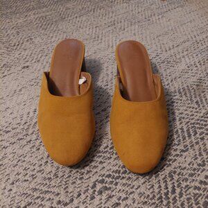 Yellow Suede Mules Universal Thread